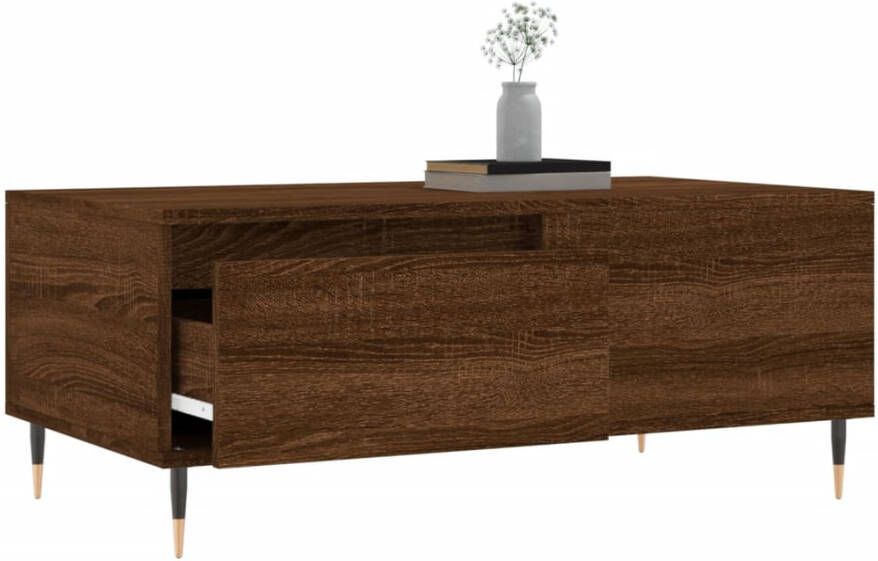 VidaXL -Salontafel-90x50x36 5-cm-bewerkt-hout-bruin-eikenkleur - Foto 4