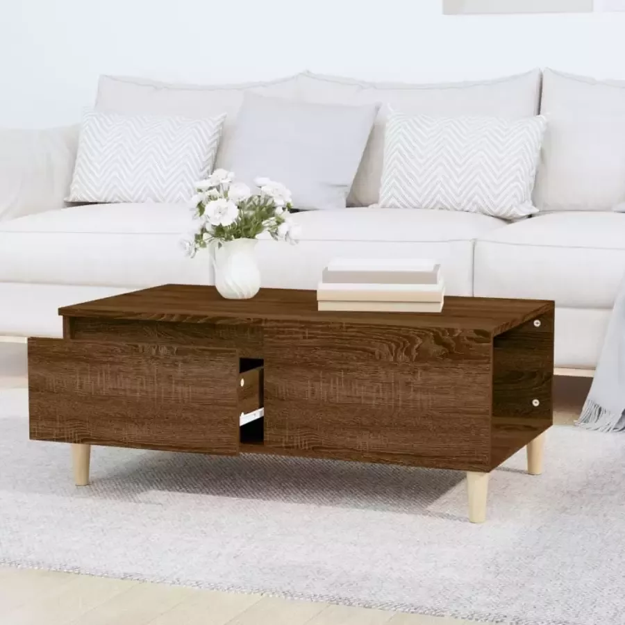 VidaXL -Salontafel-90x50x36 5-cm-bewerkt-hout-bruin-eikenkleur