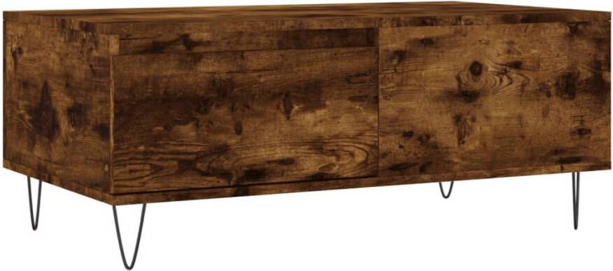 VidaXL -Salontafel-90x50x36 5-cm-bewerkt-hout-gerookt-eikenkleurig - Foto 6