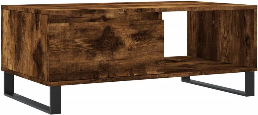 VidaXL -Salontafel-90x50x36 5-cm-bewerkt-hout-gerookt-eikenkleurig - Foto 8