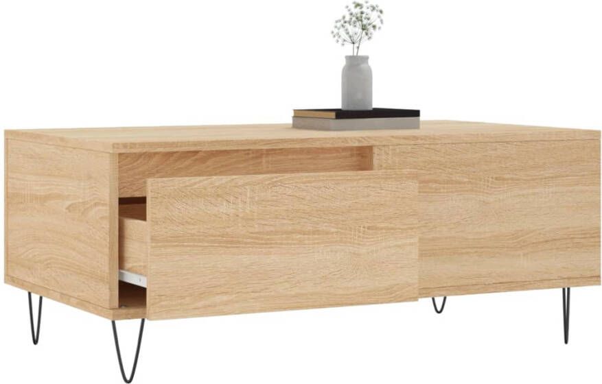 VidaXL -Salontafel-90x50x36 5-cm-bewerkt-hout-sonoma-eikenkleurig - Foto 13