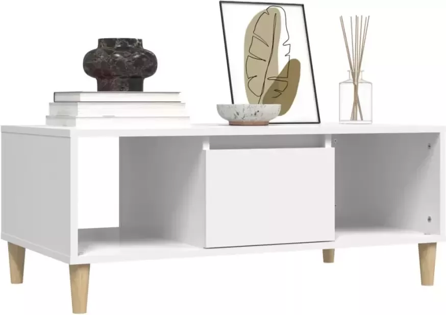 VidaXL -Salontafel-90x50x36 5-cm-bewerkt-hout-wit - Foto 4