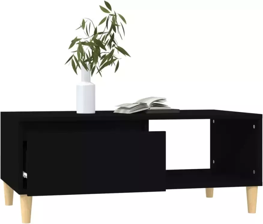 VidaXL -Salontafel-90x50x36 5-cm-bewerkt-hout-zwart
