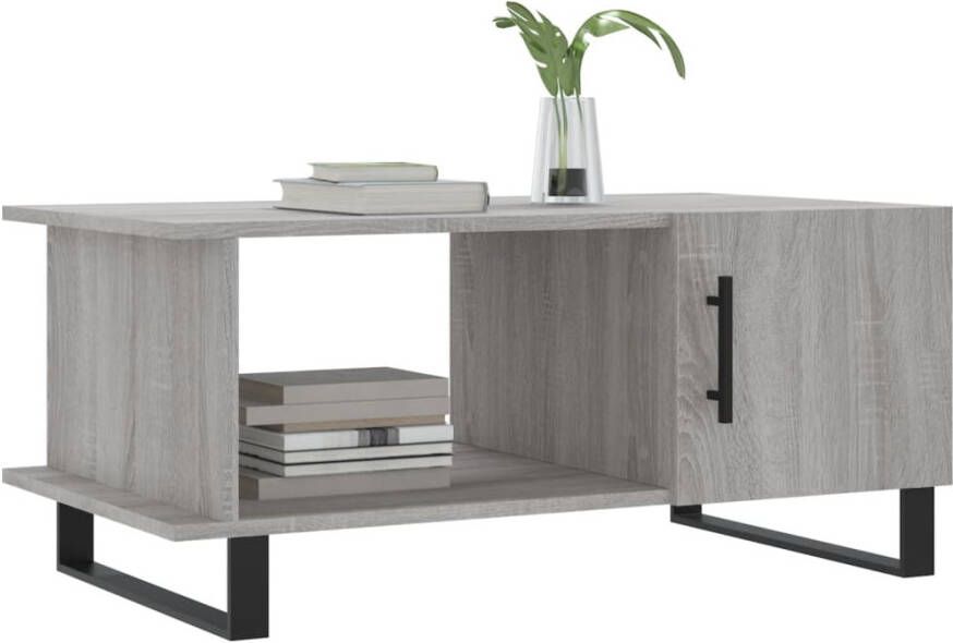 Prolenta Premium INFIORI Salontafel 90x50x40 cm bewerkt hout grijs sonoma eikenkleurig - Foto 5