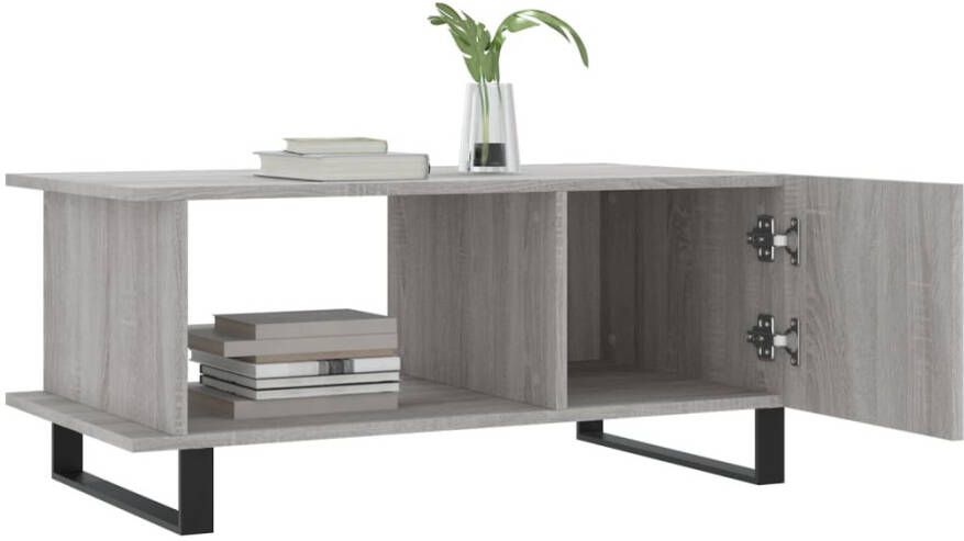 Prolenta Premium INFIORI Salontafel 90x50x40 cm bewerkt hout grijs sonoma eikenkleurig - Foto 7