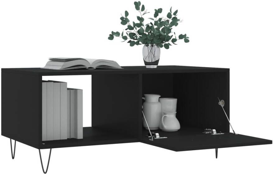 Prolenta Premium INFIORI Salontafel 90x50x40 cm bewerkt hout zwart - Foto 5