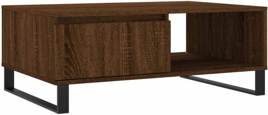 VidaXL -Salontafel-90x60x35-cm-bewerkt-hout-bruin-eikenkleur - Foto 9