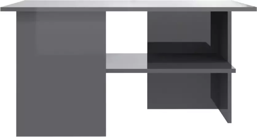 VIDAXL Salontafel 90x60x46 5 cm spaanplaat hoogglans grijs