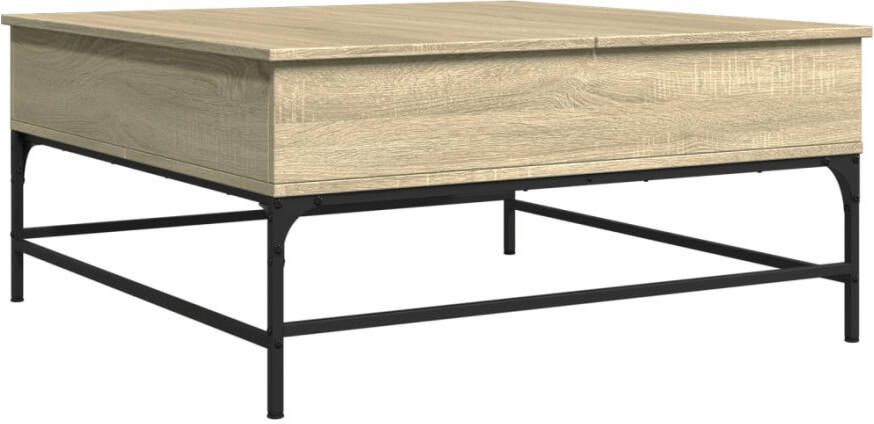 VidaXL -Salontafel-95x95x45-cm-bewerkt-hout-en-metaal-sonoma-eikenkleur - Foto 6