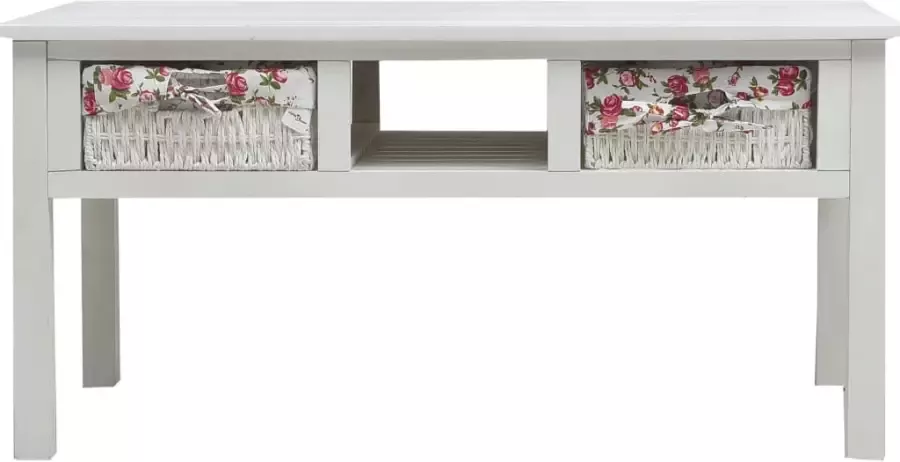 VidaXL -Salontafel-99 5x60x48-cm-hout-wit - Foto 4