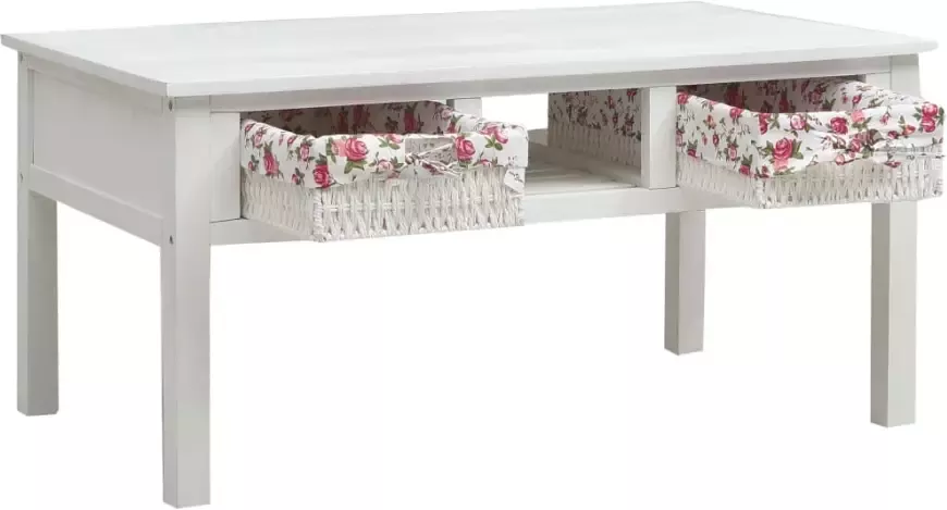 VidaXL -Salontafel-99 5x60x48-cm-hout-wit - Foto 3