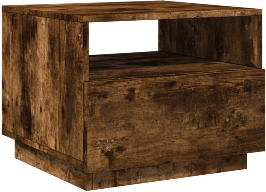 VidaXL -Salontafel-met-LED-verlichting-50x49x40-cm-gerookt-eikenkleurig - Foto 2