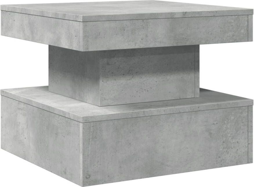 VidaXL -Salontafel-met-LED-verlichting-50x50x40-cm-betongrijs - Foto 2