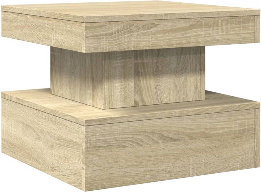 VidaXL -Salontafel-met-LED-verlichting-50x50x40-cm-sonoma-eiken - Foto 2