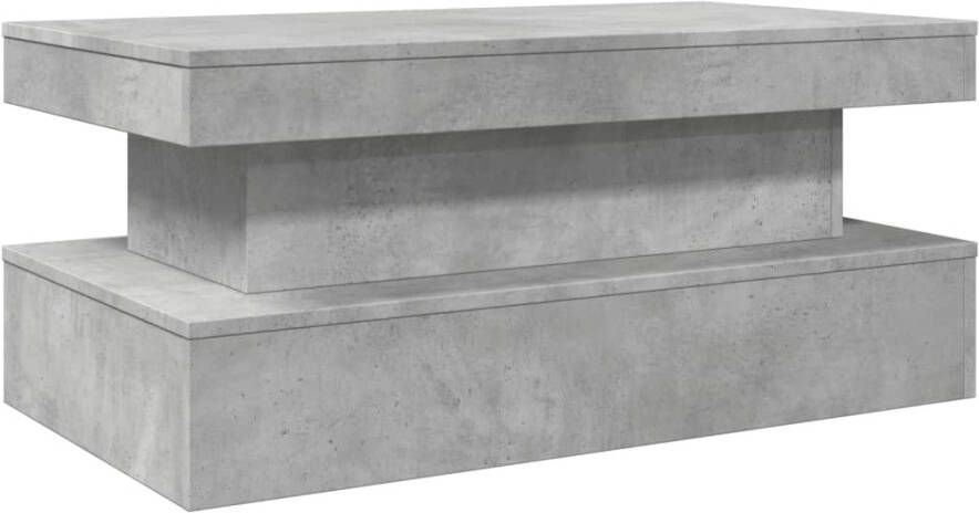 VidaXL -Salontafel-met-LED-verlichting-90x50x40-cm-betongrijs - Foto 7