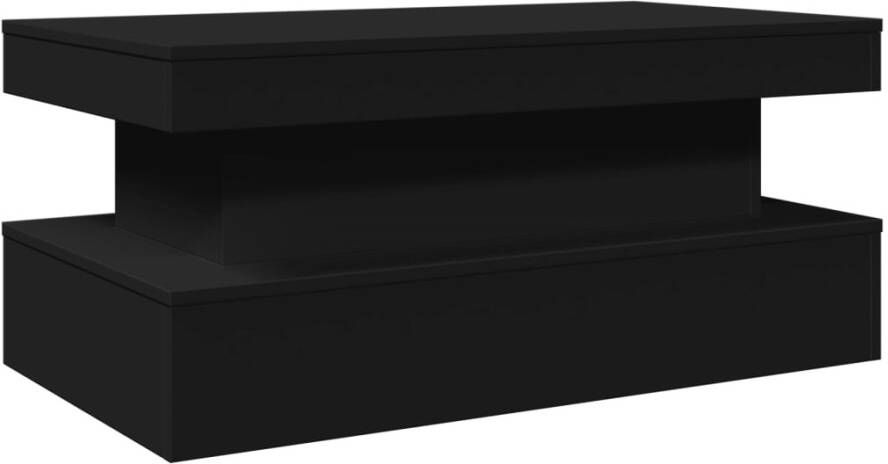 VidaXL -Salontafel-met-LED-verlichting-90x50x40-cm-zwart - Foto 7