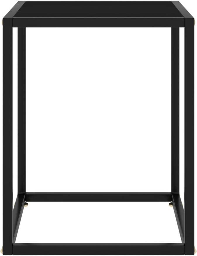 VidaXL -Salontafel-met-zwart-glas-40x40x50-cm-zwart - Foto 4