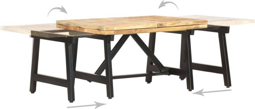 VidaXL -Salontafel-verlengbaar-160x70x45-cm-massief-mangohout - Foto 2