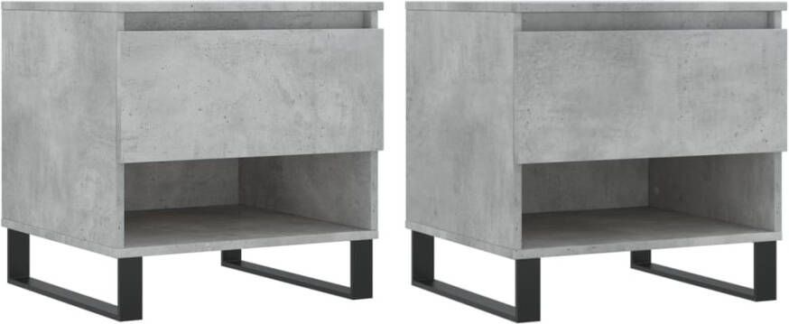 VidaXL -Salontafels-2-st-50x46x50-cm-bewerkt-hout-betongrijs - Foto 8
