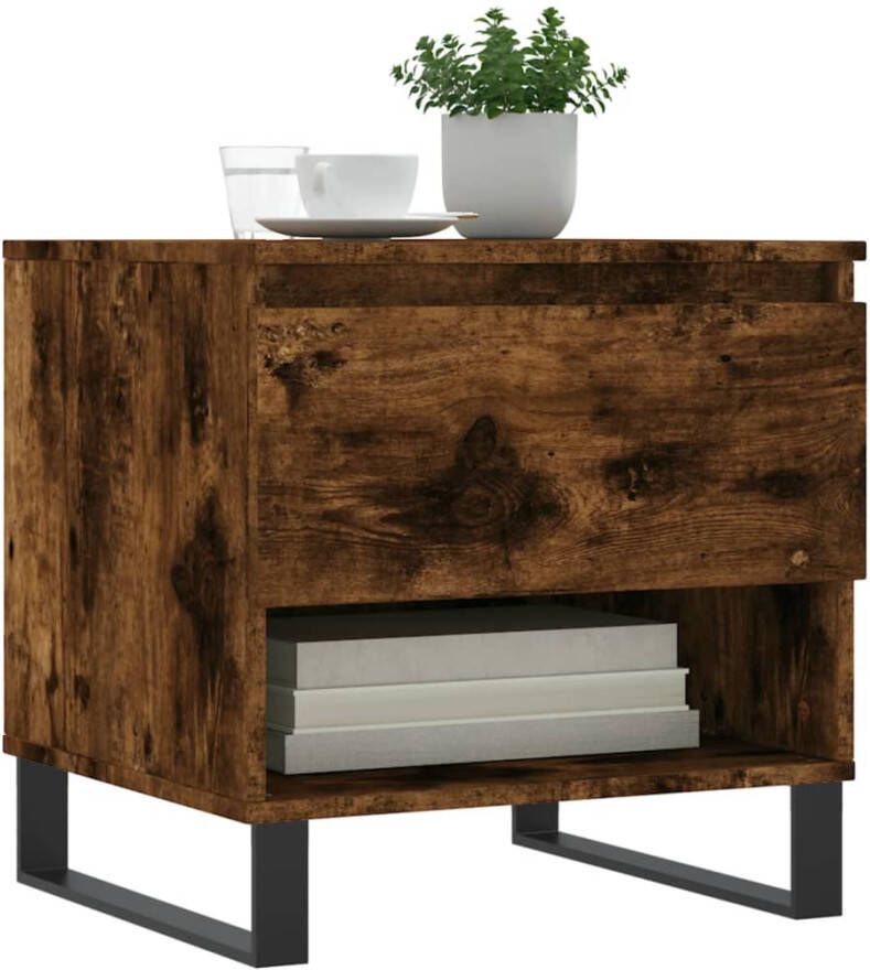 VidaXL -Salontafels-2-st-50x46x50-cm-bewerkt-hout-gerookt-eikenkleurig - Foto 5