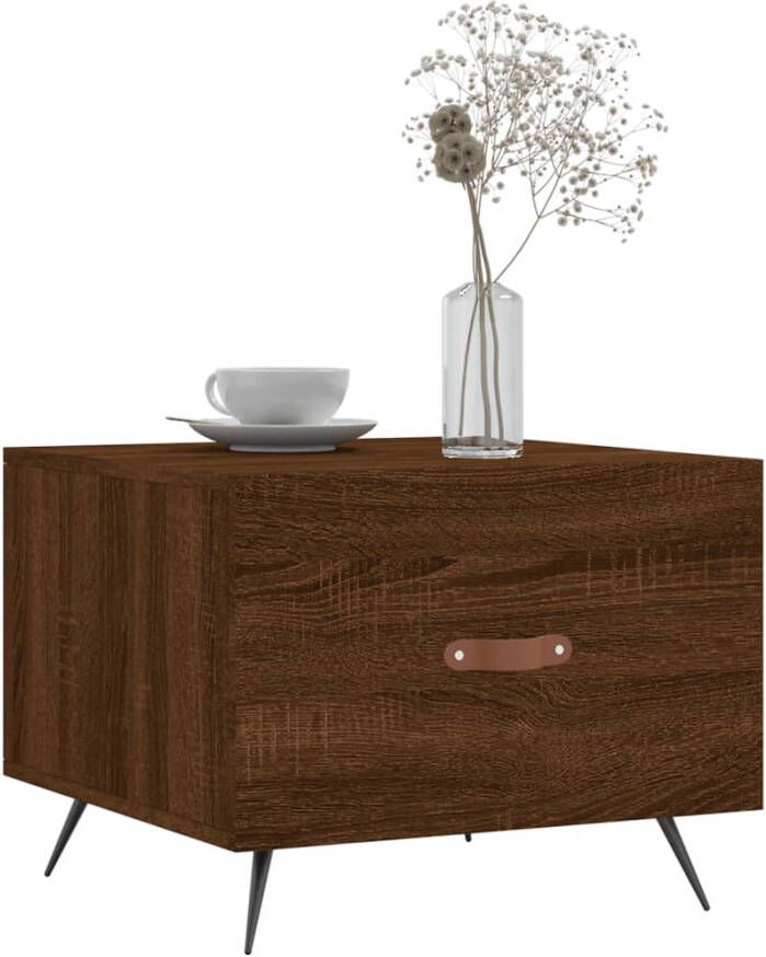 VidaXL -Salontafels-2-st-50x50x40-cm-bewerkt-hout-bruin-eikenkleur - Foto 6