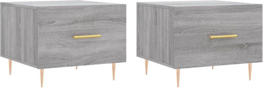 VidaXL -Salontafels-2-st-50x50x40-cm-bewerkt-hout-grijs-sonoma-eiken - Foto 13