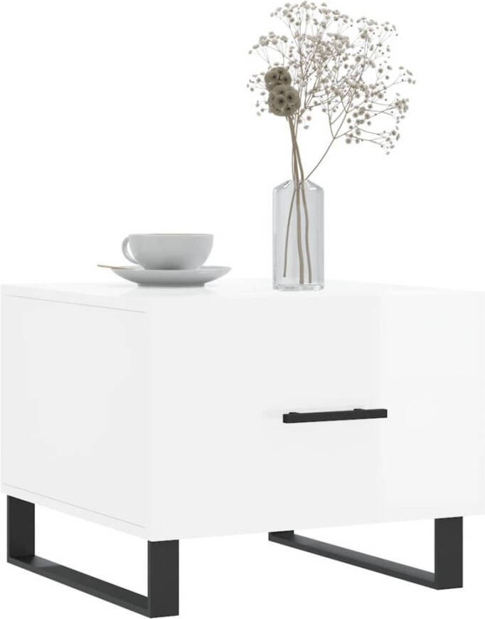 VidaXL -Salontafels-2-st-50x50x40-cm-bewerkt-hout-hoogglans-wit - Foto 8
