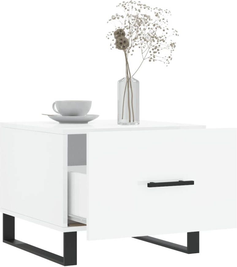 VidaXL -Salontafels-2-st-50x50x40-cm-bewerkt-hout-hoogglans-wit - Foto 4