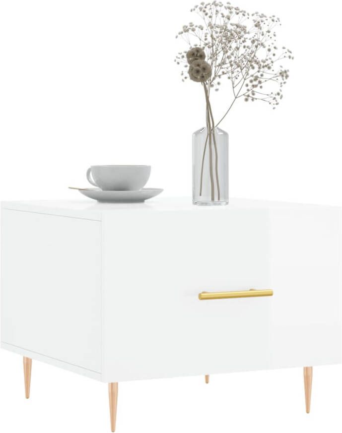 VidaXL -Salontafels-2-st-50x50x40-cm-bewerkt-hout-hoogglans-wit - Foto 6