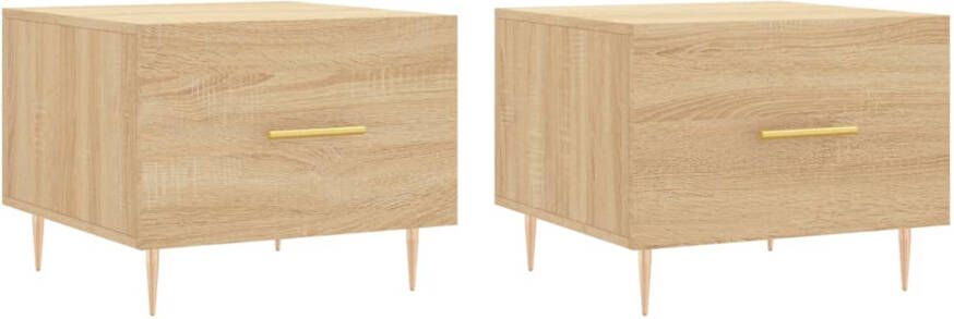 VidaXL -Salontafels-2-st-50x50x40-cm-bewerkt-hout-sonoma-eikenkleurig - Foto 13