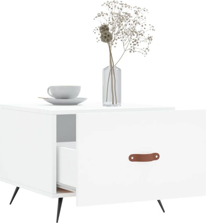 VidaXL -Salontafels-2-st-50x50x40-cm-bewerkt-hout-wit - Foto 4