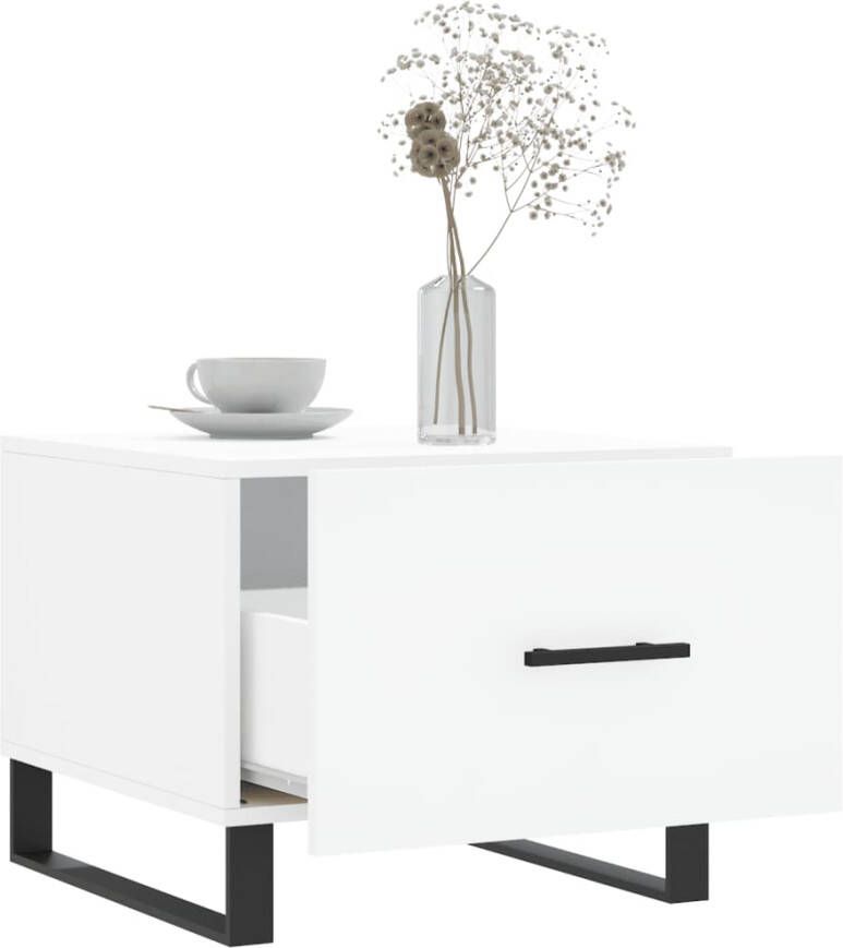 VidaXL -Salontafels-2-st-50x50x40-cm-bewerkt-hout-wit - Foto 5