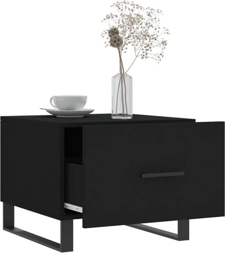 VidaXL -Salontafels-2-st-50x50x40-cm-bewerkt-hout-zwart - Foto 5