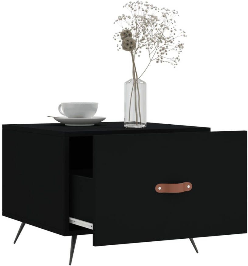 VidaXL -Salontafels-2-st-50x50x40-cm-bewerkt-hout-zwart - Foto 4