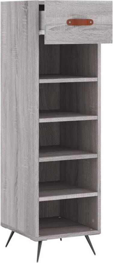 VidaXL -Schoenenkast-30x35x105-cm-bewerkt-hout-grijs-sonoma-eikenkleur - Foto 3