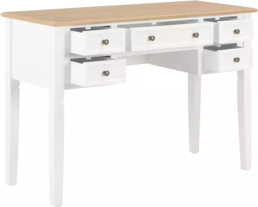 VidaXL -Schrijftafel-109 5x45x77 5-cm-hout-wit - Foto 5