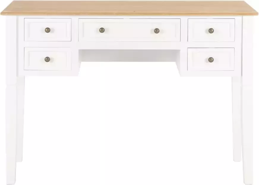 VidaXL -Schrijftafel-109 5x45x77 5-cm-hout-wit - Foto 4