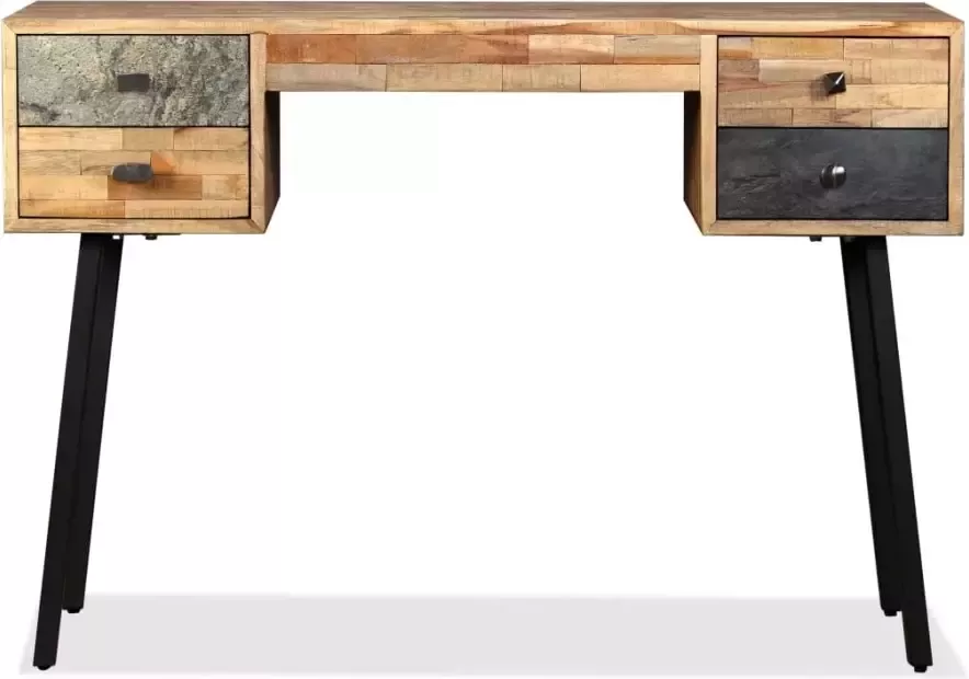 Vida XL Schrijftafel 110x50x76 cm massief gerecycled teakhout SKU: V245402 - Foto 1