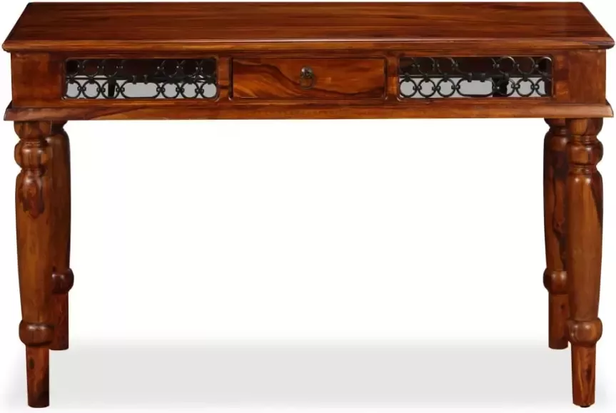 Vida XL Schrijftafel 120x50x76 cm massief sheeshamhout SKU: V245156 - Foto 4