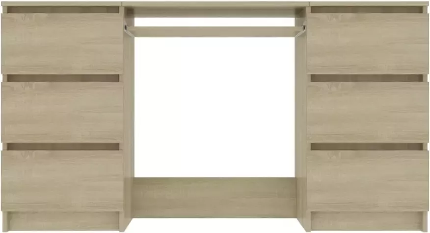 VidaXL -Schrijftafel-140x50x77-cm-bewerkt-hout-sonoma-eikenkleurig - Foto 6