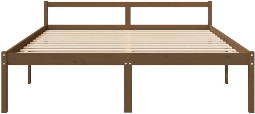 VidaXL -Seniorenbed-massief-grenenhout-honingbruin-200x200-cm - Foto 5
