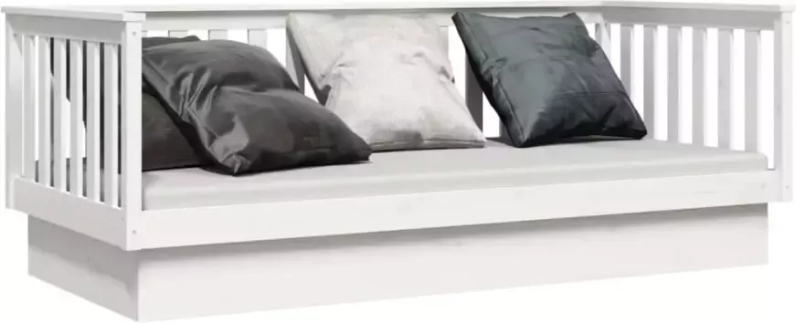 VidaXL -Slaapbank-100x200-cm-massief-grenenhout-wit - Foto 4