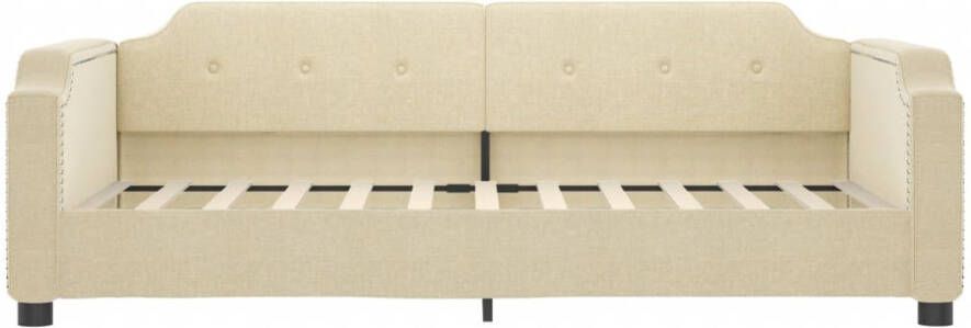 VidaXL -Slaapbank-100x200-cm-stof-crèmekleurig - Foto 4