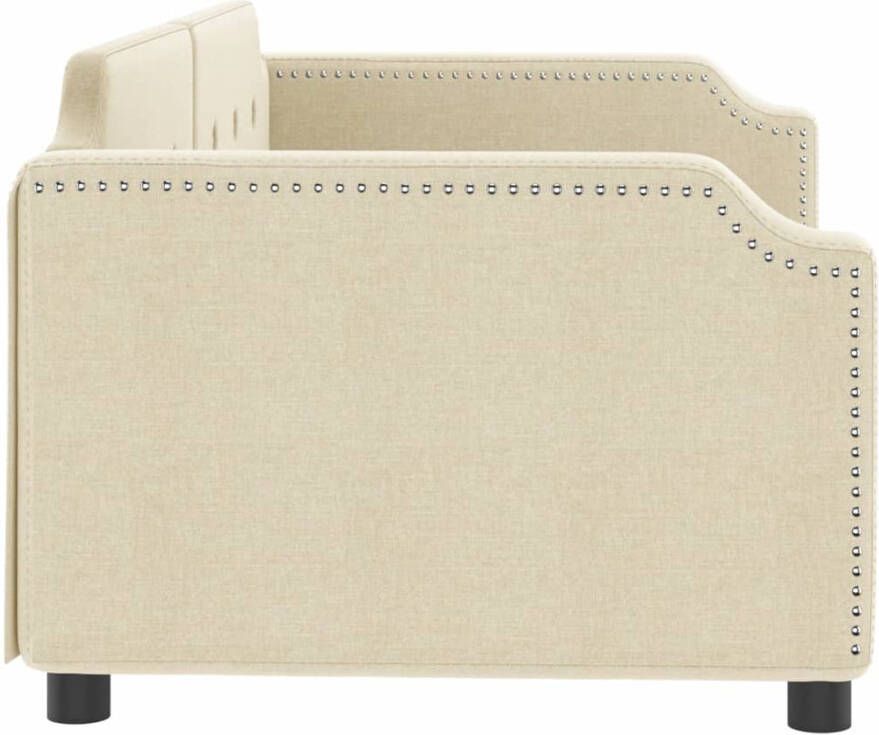 VidaXL -Slaapbank-100x200-cm-stof-crèmekleurig - Foto 3