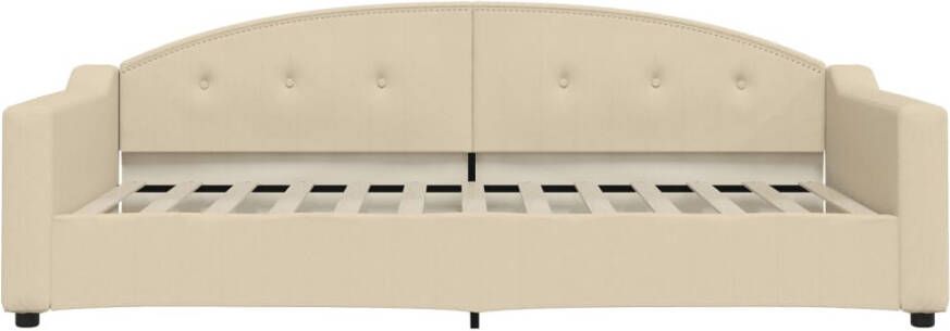 VidaXL Slaapbank 100x200 cm stof crÃ¨mekleurig - Foto 6