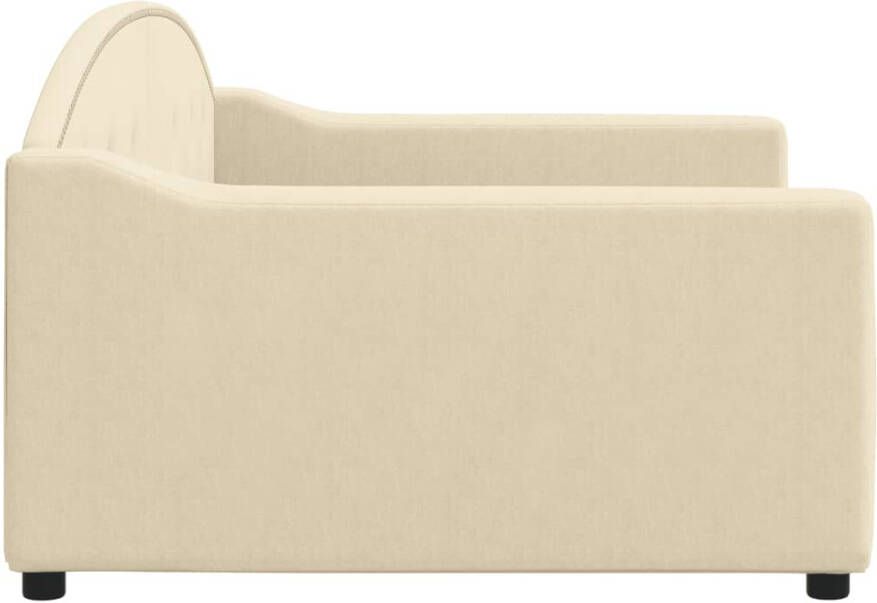 VidaXL Slaapbank 100x200 cm stof crÃ¨mekleurig - Foto 5