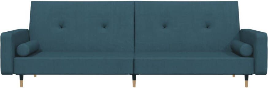 VidaXL -Slaapbank-2-zits-met-2-kussens-fluweel-blauw - Foto 10