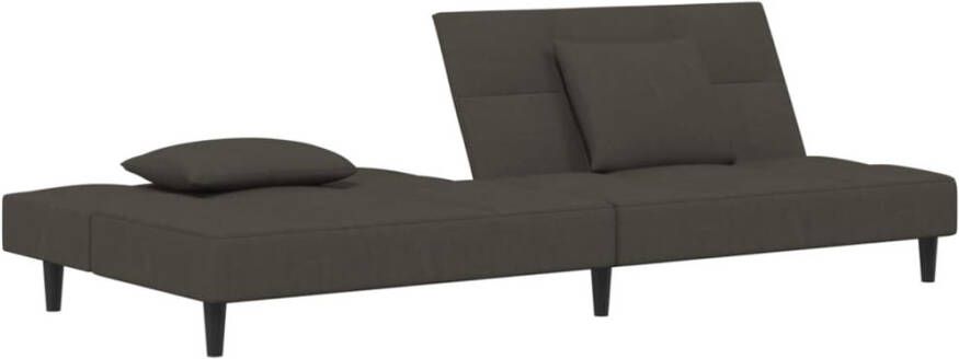 VidaXL -Slaapbank-2-zits-met-2-kussens-fluweel-donkergrijs - Foto 4