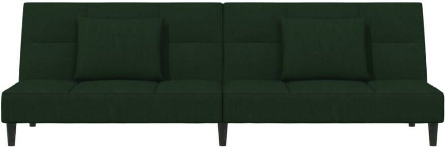 VidaXL -Slaapbank-2-zits-met-2-kussens-fluweel-donkergroen - Foto 4