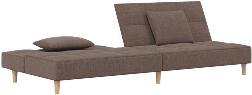 VidaXL -Slaapbank-2-zits-met-2-kussens-stof-taupe - Foto 4